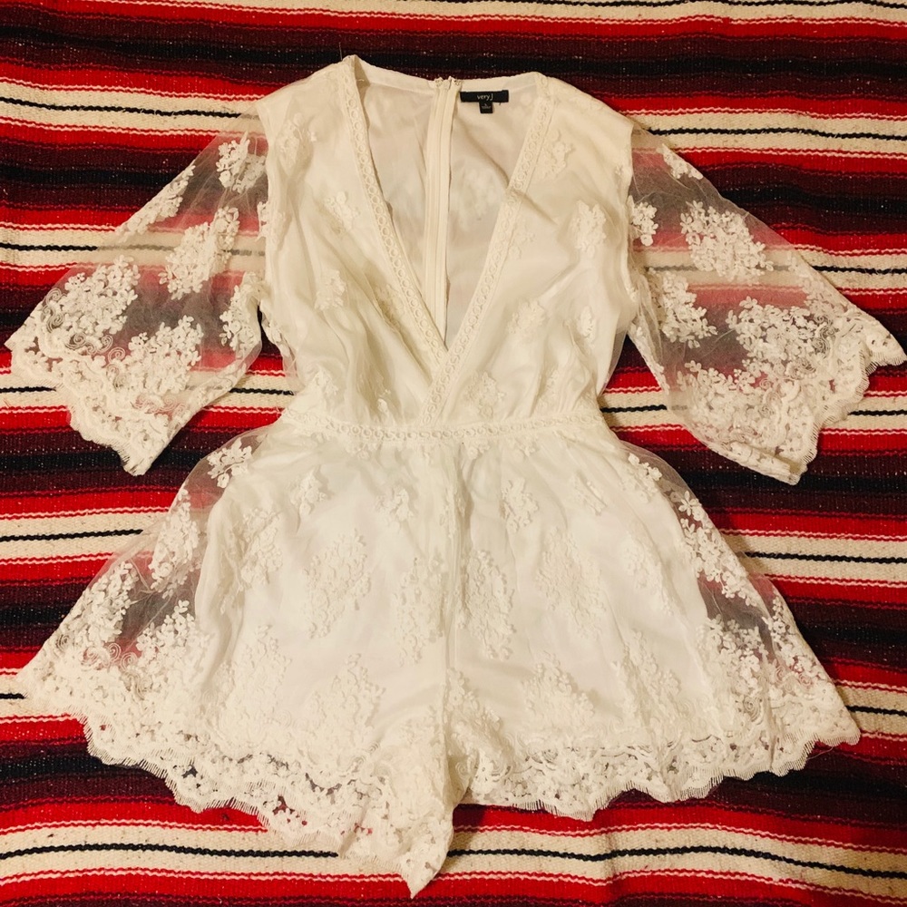 White Lace Romper